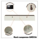 Ver imagem 2 de Rack Suspenso para Tv até 70 Polegadas 2 Portas Grécia 180cm