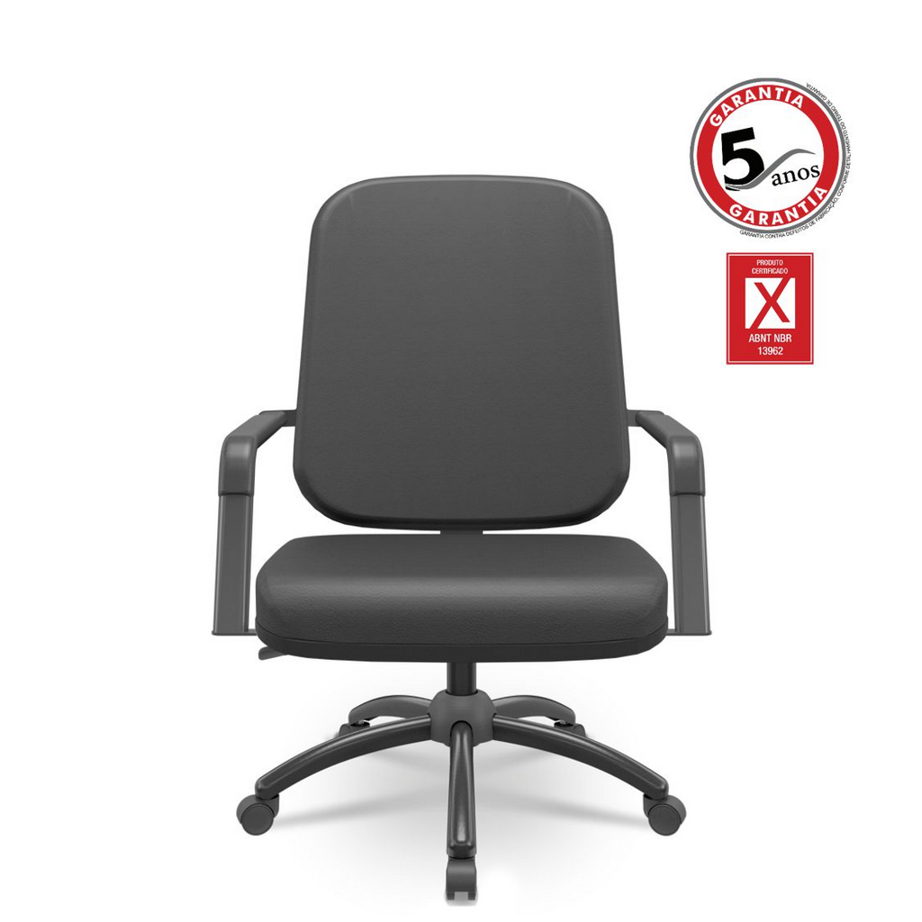 Cadeira Giratoria Operativa Plus Size suporta até 185kg Poliéster - Plaxmetal - 1