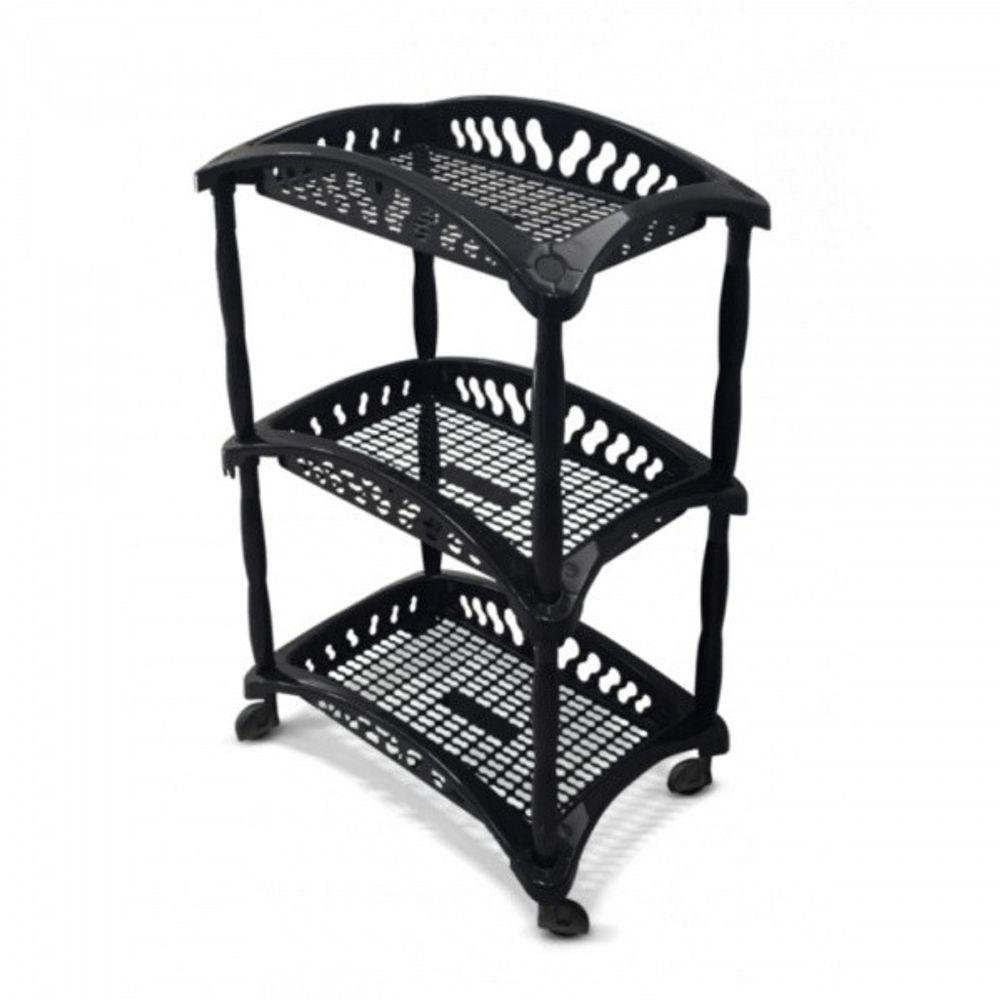 Organizador Vertical Triplo Fruteira Preto 3 Andares - 1