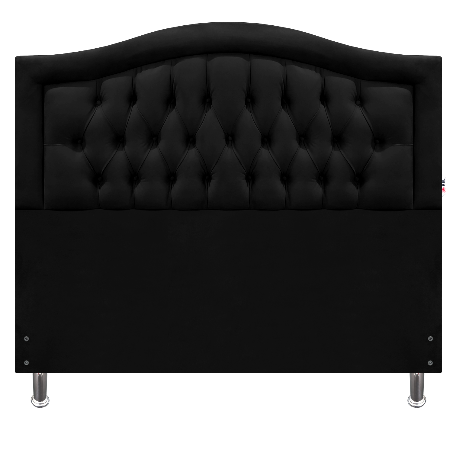 Cabeceira Cama King Capitone Sophia Provençal Suede Preto 120 Rbl - 1