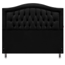Ver imagem 1 de Cabeceira Cama King Capitone Sophia Provençal Suede Preto 120 Rbl