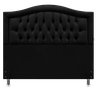 Cabeceira Cama King Capitone Sophia Provençal Suede Preto 120 Rbl - 1