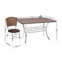 Ver imagem 3 de Conjunto Mesa de Jantar 137cm com 6 Cadeiras Multimóveis Cr50140 Nogueira/marrom