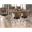Ver imagem 1 de Conjunto Mesa de Jantar 137cm com 6 Cadeiras Multimóveis Cr50140 Nogueira/marrom