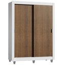 Ver imagem 4 de Guarda-roupa Solteiro Madesa Dallas Plus 2 Portas de Correr 4 Gavetas com Pés - Branco/rustic