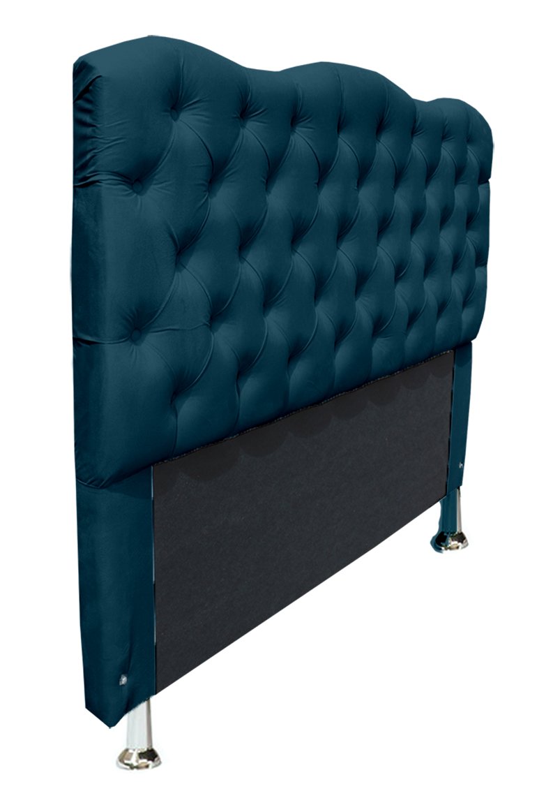 Cabeceira Super King para Cama Box Casal Agnes - Suede - Sv Decor:azul Marinho - 2