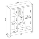 Ver imagem 4 de Guarda Roupa Capelinha 4 Portas 2 Gavetas Lord D02 Amendola Touch - Mpozenato