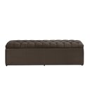 Ver imagem 1 de Calçadeira Baú Imperatriz 120 cm Suede Marrom