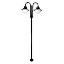 Ver imagem 1 de Poste de Jardim Saturno P28/2 com 2 Globos Preto 2,2mt Ideal
