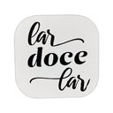 Ver imagem 1 de Suporte Decorativo de Madeira Lar Doce Lar Branco 6x6x5 cm - D’Rossi