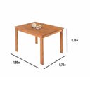 Ver imagem 4 de Conjunto de Mesa com 4 Cadeiras em Madeira Maciça Cor Mel
