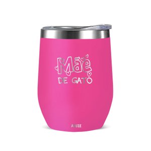 Copo Térmico Aduze Cuia Classic Mãe de Gato 300ml - Pink