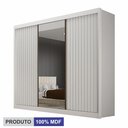 Ver imagem 7 de Guarda Roupa Casal de Correr Ripado com Espelho 3 Portas 6 Gavetas 100% MDF São Paulo