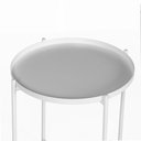 Ver imagem 4 de Mesa Lateral em Metal Brass 52 Cm X 47 Cm Branca