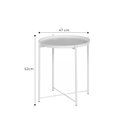 Ver imagem 1 de Mesa Lateral em Metal Brass 52 Cm X 47 Cm Branca