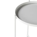 Ver imagem 3 de Mesa Lateral em Metal Brass 52 Cm X 47 Cm Branca