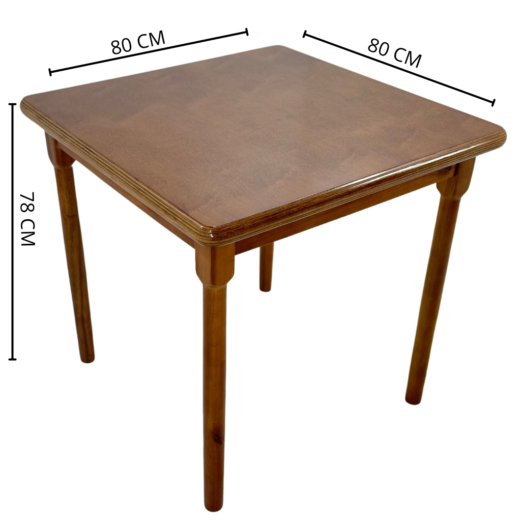 Mesa 80x80 Laminada Madeira - Reisol Móveis Marrom - 2