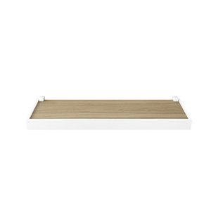 PRATELEIRA DUETTO 4 X 20 X 40 CM | PRAT-K NOGUEIRA COM MOLDURA BRANCA