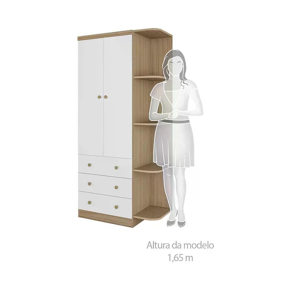 Quarto de Bebê Completo com Guarda Roupa Cômoda e Berço Mini Cama 100% Mdf Pega-pega Móveis - 9