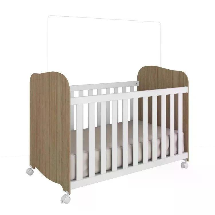Quarto de Bebê Completo com Guarda Roupa Cômoda e Berço Mini Cama 100% Mdf Pega-pega Móveis - 11