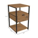 Ver imagem 2 de Mesa Auxiliar 1 Gaveta 39,5cm Estilo Industrial Li046 Kappesberg Industrial