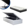 Cama Box Baú Solteiro Colchão Molas Bonnel + Box Sintético Branco 69x88x188 - 5