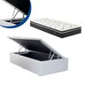 Cama Box Baú Solteiro Colchão Molas Bonnel + Box Sintético Branco 69x88x188 - 6