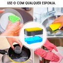 Ver imagem 6 de Porta Detergente e Esponja Bucha Suporte Sabão Pia Cozinha