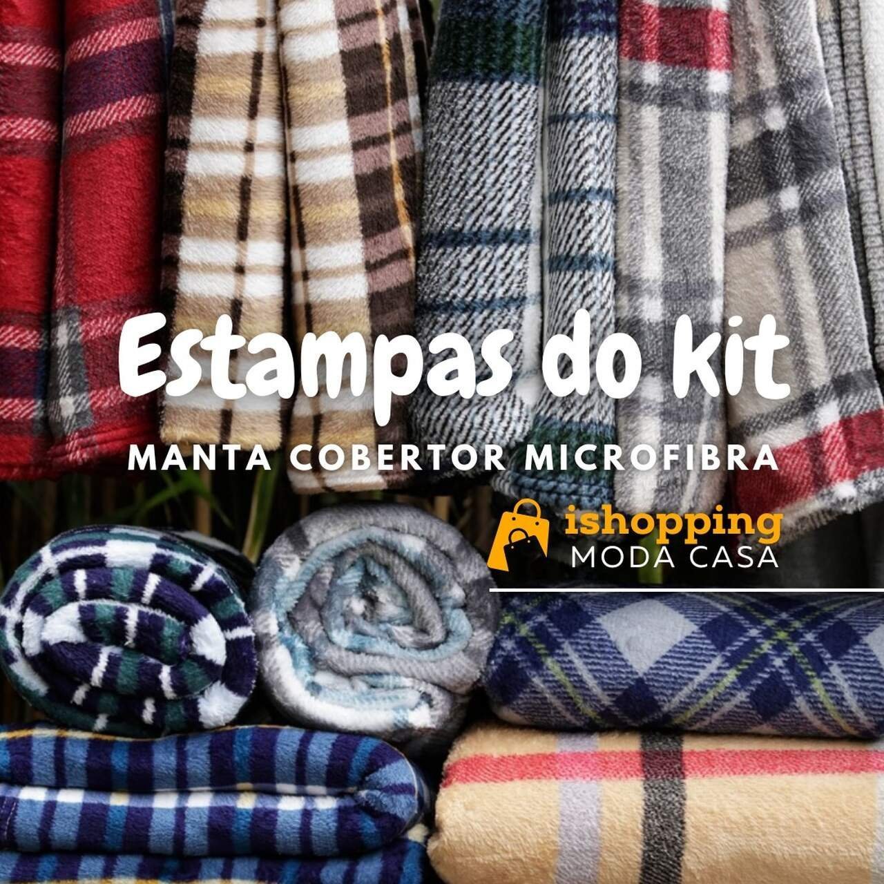 Kit 5 Manta Casal Cobertor Microfibra Aveludada E Quentinha - 8