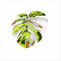 TAPETE FOLHA, FORMATO FOLHAS CORES CLARAS, TAPETE BOTANICO. - 2