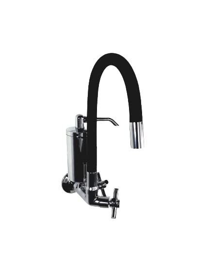 Torneira Preta com Filtro Cromado Parede Gourmet Casagrande Mundial - 1