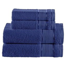 Jogo de Banho 4 Peças Royal Knut 100% Algodão| Santista - Marinho - 1