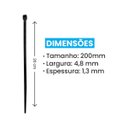 Ver imagem 6 de Fita Hellerman Abraçadeira Enforca Gato de Nylon 200x4,8mm 22kg Ds0075-100un