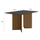 Ver imagem 2 de Mesa de Jantar Retangular Tampo Chanfrado sem Vidro 136cm Helo Poliman Móveis