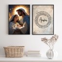 Ver imagem 2 de Kit 2 Quadros Sagrada Família - Pai Nosso 24x18cm:madeira Branca