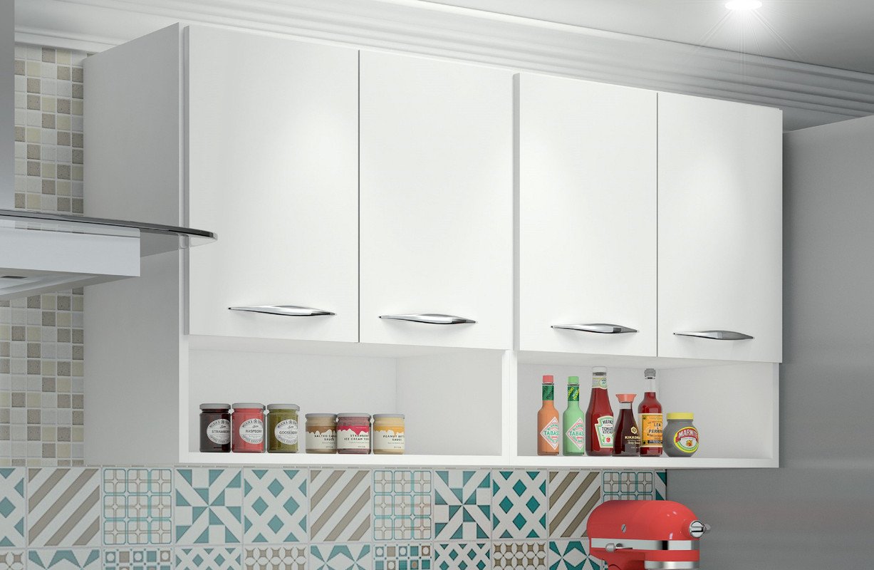 Armário Modular Branco para Área Externa Aéreo - 1