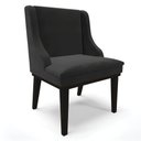Ver imagem 2 de Kit 8 Cadeiras Estofadas para Sala de Jantar Base Fixa de Madeira Preto Lia Veludo Preto - Ibiza