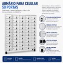 Ver imagem 4 de Armário para Celular 50 Portas com Chave em Aço Steelon Móveis