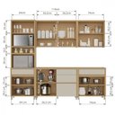 Ver imagem 4 de Cozinha 5 Peças Condessa Vidro Nesher MDF Carvalho-Greige
