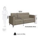 Ver imagem 3 de Sofá Living 3 Lugares 200cm Belize Yescasa