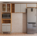 Ver imagem 4 de Cozinha Completa Modulada 3 Peças 7 Portas Plena Amarelo/Cinamon/Nude Prime