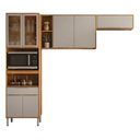 Ver imagem 2 de Cozinha Completa Modulada 3 Peças 7 Portas Plena Amarelo/Cinamon/Nude Prime