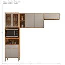 Ver imagem 3 de Cozinha Completa Modulada 3 Peças 7 Portas Plena Amarelo/Cinamon/Nude Prime