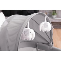 Berço Portátil com Balanço Automático Cinza Escuro - Mastela - 4