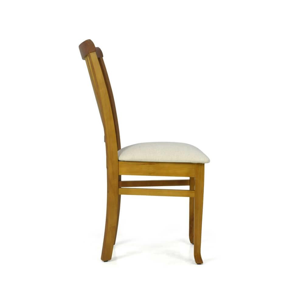 Cadeira de Madeira Estofada Espanha - kit 2 cadeiras - Iaza M&oacute;veis - 4