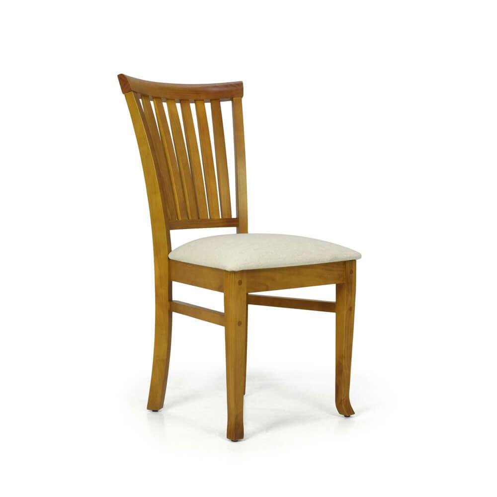 Cadeira de Madeira Estofada Espanha - kit 2 cadeiras - Iaza M&oacute;veis - 1