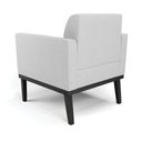 Ver imagem 5 de Kit 2 Poltronas Base de Madeira Fixa Preto Marisa Linho Cinza A05 D03 - D’Rossi