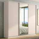 Ver imagem 1 de Guarda Roupa Bend em Mdf 260x240cm 3 Portas com Espelho Luna C830