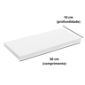 Tábua / Prateleira 100% MDF Branco 15 mm - 50 x 10 cm - 2