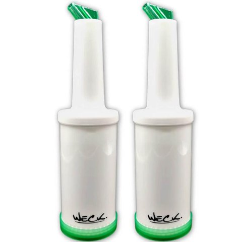 Kit 2 Garrafa Storen Pour 1l Verde Weck Armazenar e Servir Bartenders Caldas